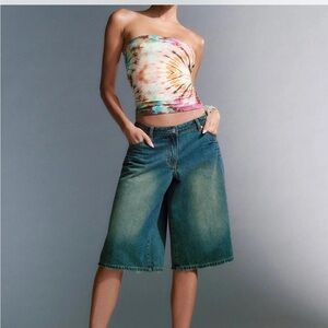 Denim Bermuda Shorts